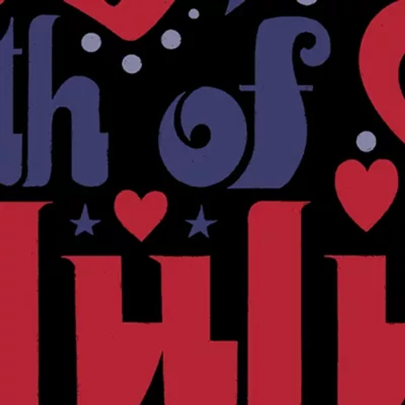 Women's Plus Word Art T-shirt - July 4th Heart