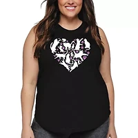 Cat Heart - Women's Plus Word Art Tank Top