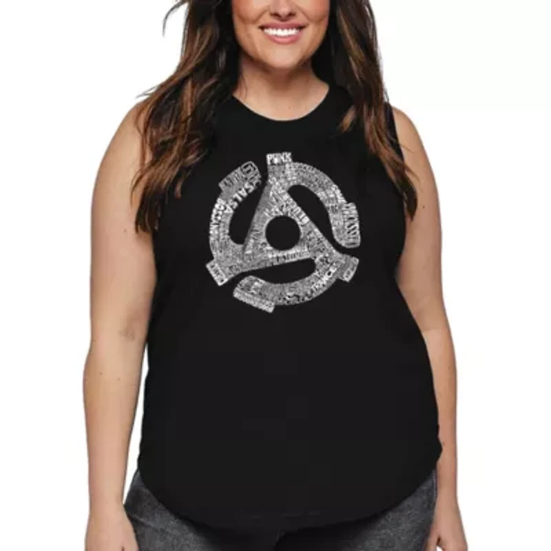 Women's Plus Word Art Tank Top - Record Adapter