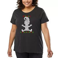Christmas Elf - Women's Plus Word Art T-Shirt