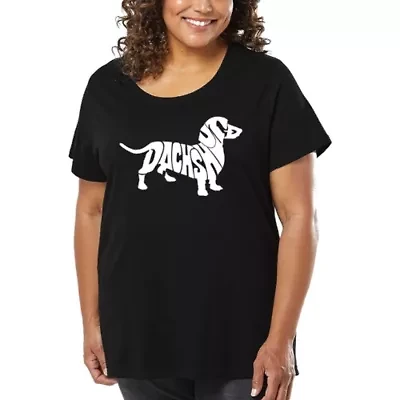 Women's Plus Word Art T-shirt - Dachshund
