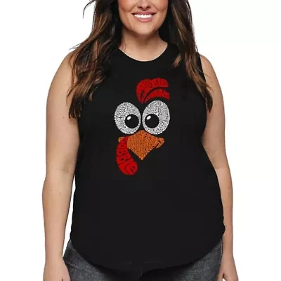 Turkey Face - Women's Plus Word Art Tank Top