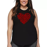 Women's Plus Word Art Tank Top - Just a Small Town Girl