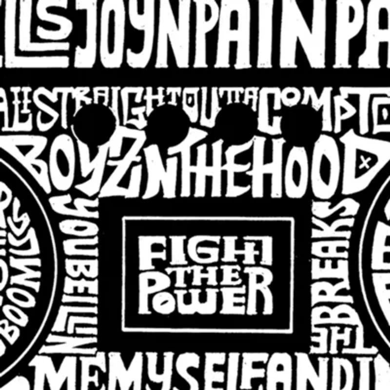 Women's Plus Word Art V-Neck - Greatest Rap Hits of The 1980's