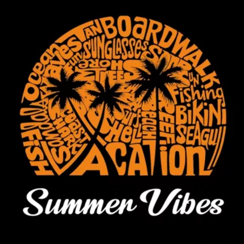 Summer Vibes - Women's Plus Word Art Tank Top