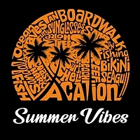 Summer Vibes - Women's Plus Word Art Tank Top