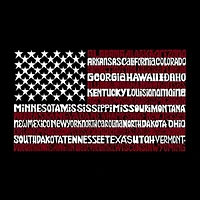 Women's Plus Word Art T-shirt - 50 States USA Flag