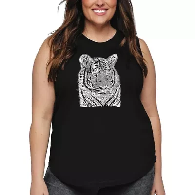 Women's Plus Word Art Tank Top - Big Cats