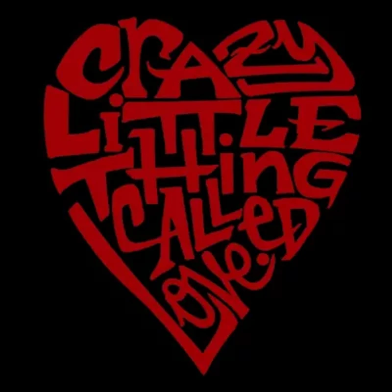 Women's Plus Word Art V-Neck - Crazy Little Thing Called Love