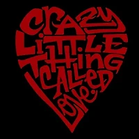 Women's Plus Word Art V-Neck - Crazy Little Thing Called Love