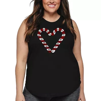 Candy Canes - Women's Plus Word Art Tank Top