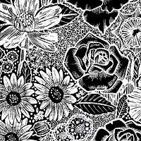 Women's Plus Word Art T-shirt - Heart Flowers