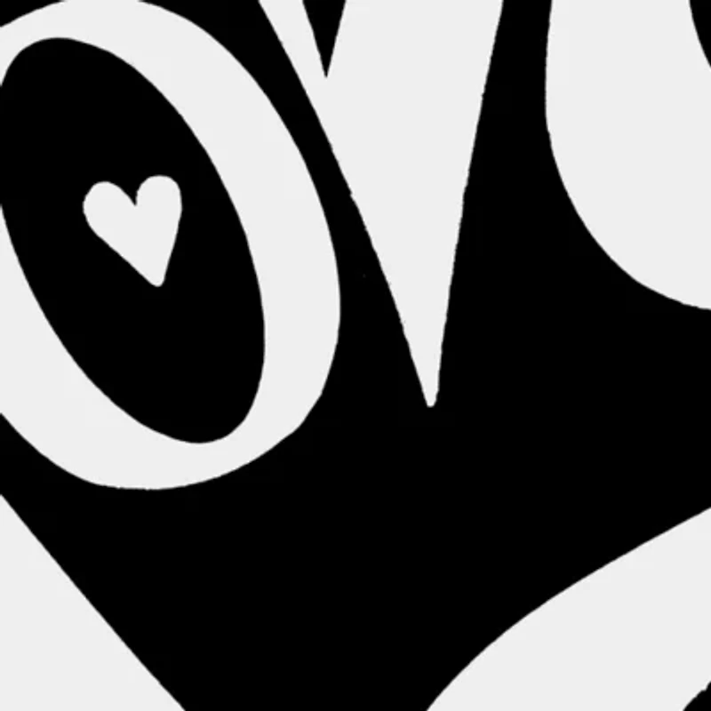 Women's Plus Word Art V-Neck - Script Love Heart