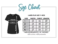 Women's Plus Word Art V-Neck - Script Love Heart
