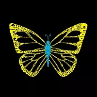 Women's Plus Word Art T-shirt - Butterfly