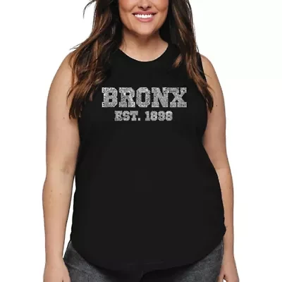 Women's Plus Word Art Tank Top - POPULAR NEIGHBORHOODS BRONX, NY