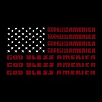 Women's Plus Word Art V-Neck - God Bless America