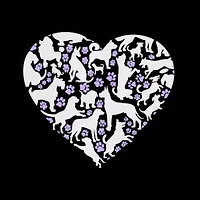 Dog Heart - Women's Plus Word Art Tank Top