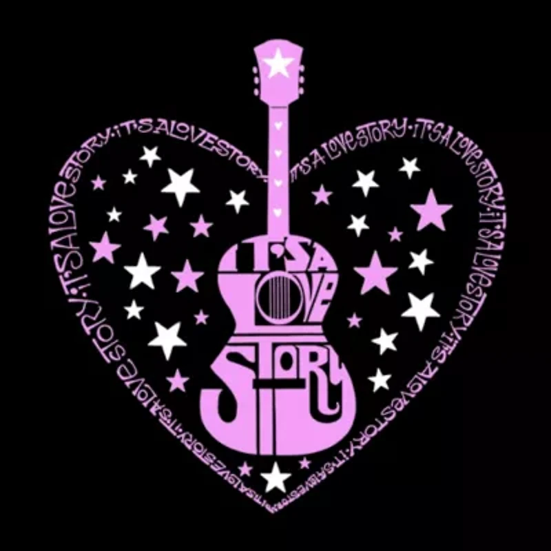 It's A Love Story - Women's Plus Word Art V-Neck