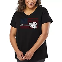 America Rocks - Women's Plus Word Art V-Neck