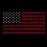 Women's Plus Word Art T-shirt - USA Flag