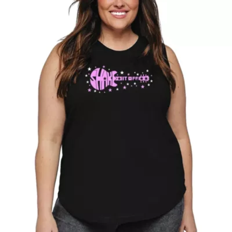 Shake it Off - Women's Plus Word Art Tank Top