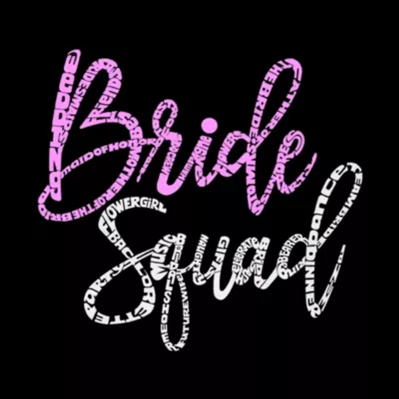 Women's Plus Word Art V-Neck - Bride Squad