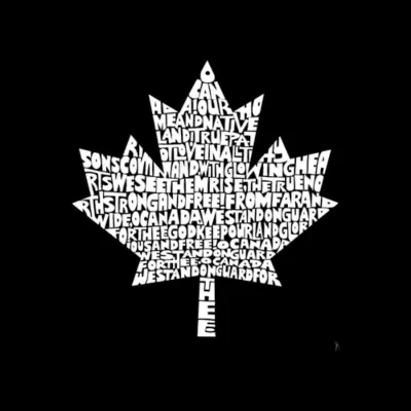 Women's Plus Word Art V-Neck - CANADIAN NATIONAL ANTHEM