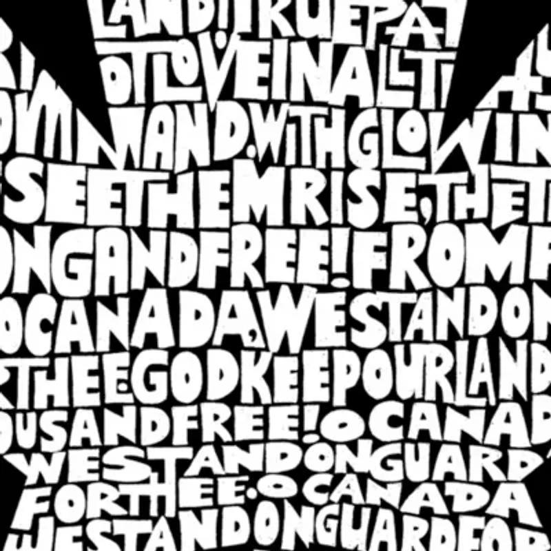 Women's Plus Word Art V-Neck - CANADIAN NATIONAL ANTHEM