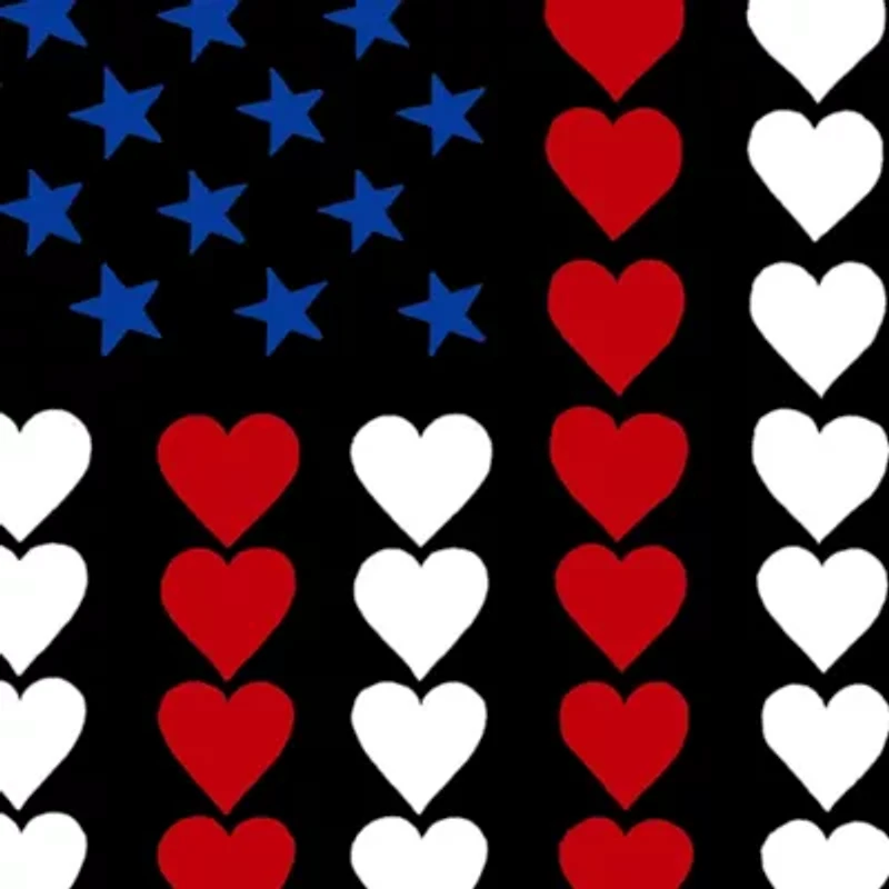 Heart Flag - Women's Plus Word Art Tank Top