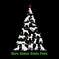 Here Comes Santa Paws - Women's Plus Word Art Tank Top