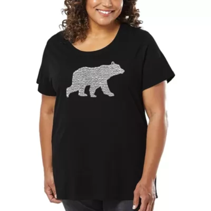 Women's Plus Word Art T-shirt - Mama Bear