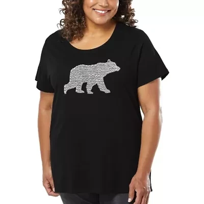 Women's Plus Word Art T-shirt - Mama Bear