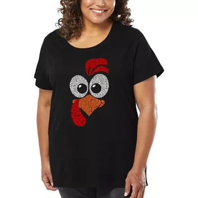 Turkey Face - Women's Plus Word Art T-Shirt