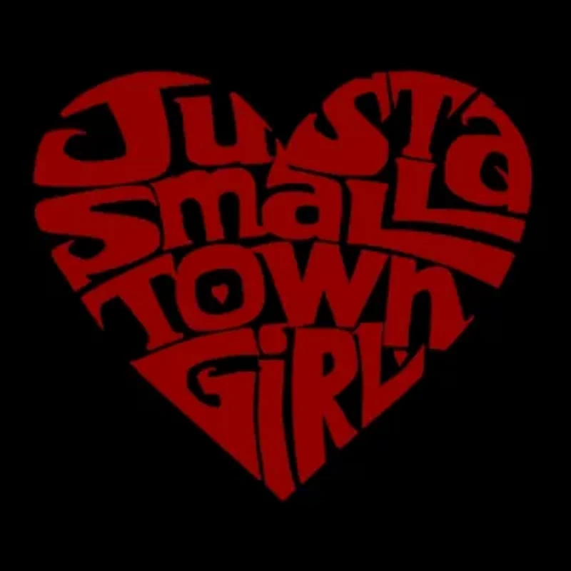 Women's Plus Word Art T-shirt - Just a Small Town Girl