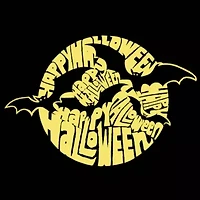 Women's Plus Word Art T-shirt - Halloween Bats