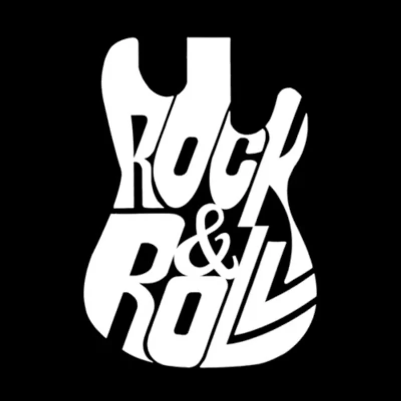 Rock And Roll Guitar - Women's Plus Word Art T-Shirt