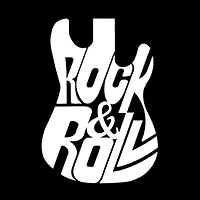 Rock And Roll Guitar - Women's Plus Word Art T-Shirt