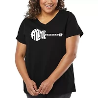 Women's Plus Word Art V-Neck - All You Need Is Love