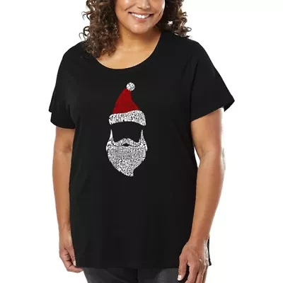 Women's Plus Word Art T-shirt - Santa Claus