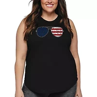 Americana Sunglasses - Women's Plus Word Art Tank Top