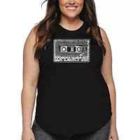 Women's Plus Word Art Tank Top - The 80's