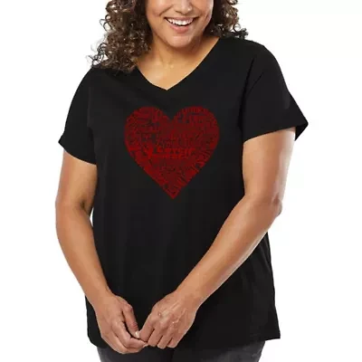 Love Yourself - Women's Plus Word Art V-Neck