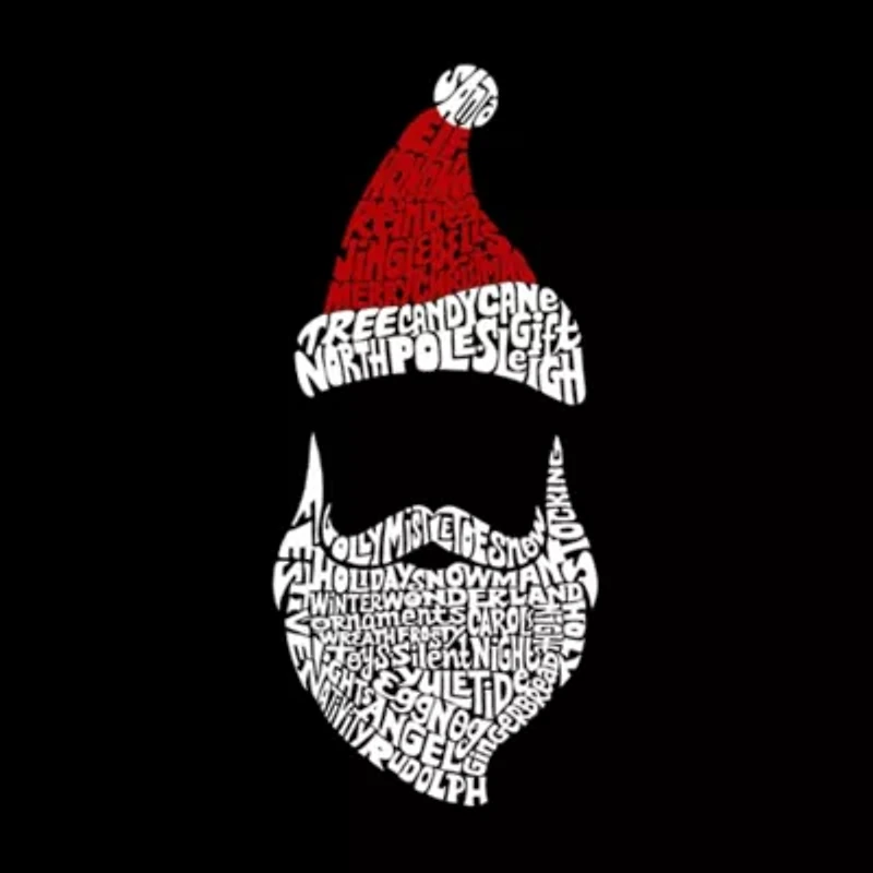 Women's Plus Word Art V-Neck - Santa Claus