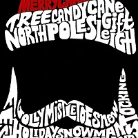 Women's Plus Word Art V-Neck - Santa Claus