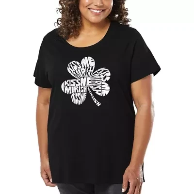 Women's Plus Word Art T-shirt - KISS ME I'M IRISH