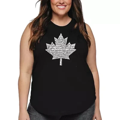 Women's Plus Word Art Tank Top - CANADIAN NATIONAL ANTHEM