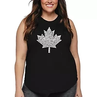 Women's Plus Word Art Tank Top - CANADIAN NATIONAL ANTHEM