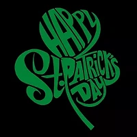Women's Plus Word Art V-Neck - St. Patrick's Day Shamrock