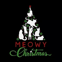 Meowy Christmas Tree - Women's Plus Word Art Tank Top